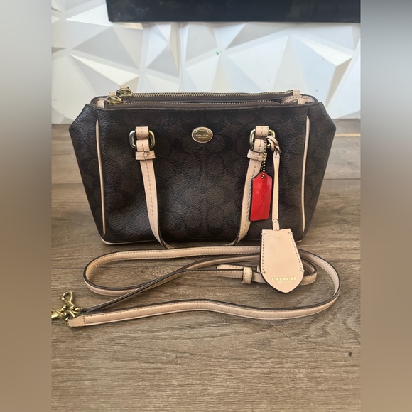 Coach Handbags - Coach Signature Peyton Brown and Tan shoulder bag